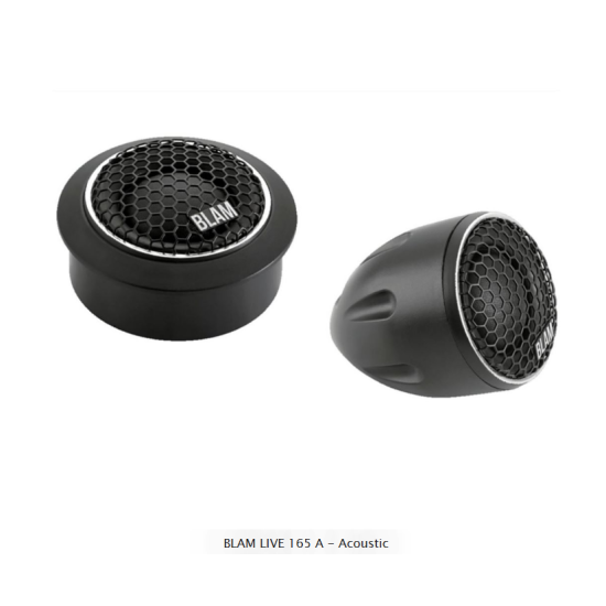 BLAM LIVE 165 A - Acoustic Zestaw głośników o średnicy wooferów 16,5 cm, 2-drożny - 2 Ohm, 70 / 140 W